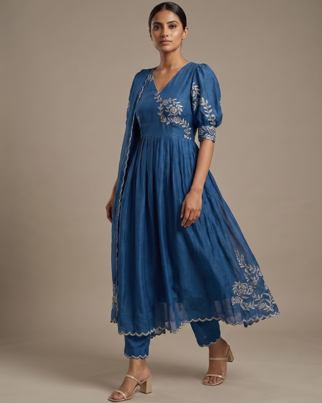 The "Aayat" Embroidered Royal Blue Ensemble