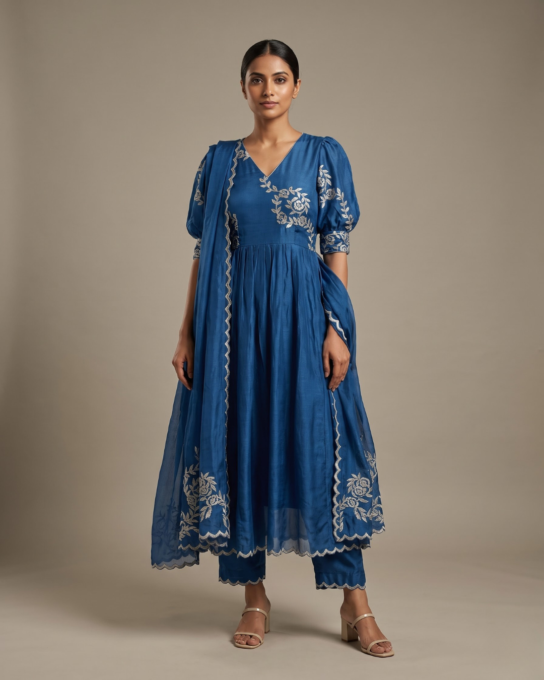 The "Aayat" Embroidered Royal Blue Ensemble