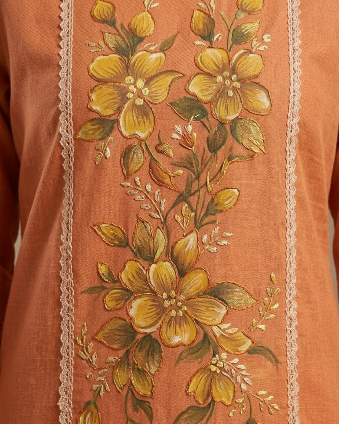 Marigold Blossom Woven Silhouette